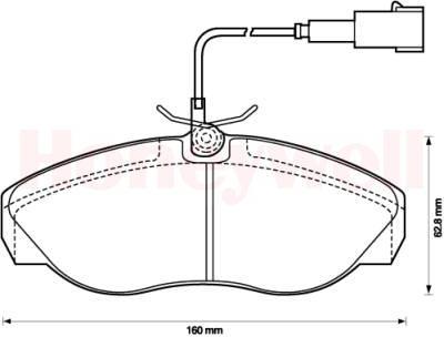 Jeu de 4 plaquettes de frein BENDIX 573061B