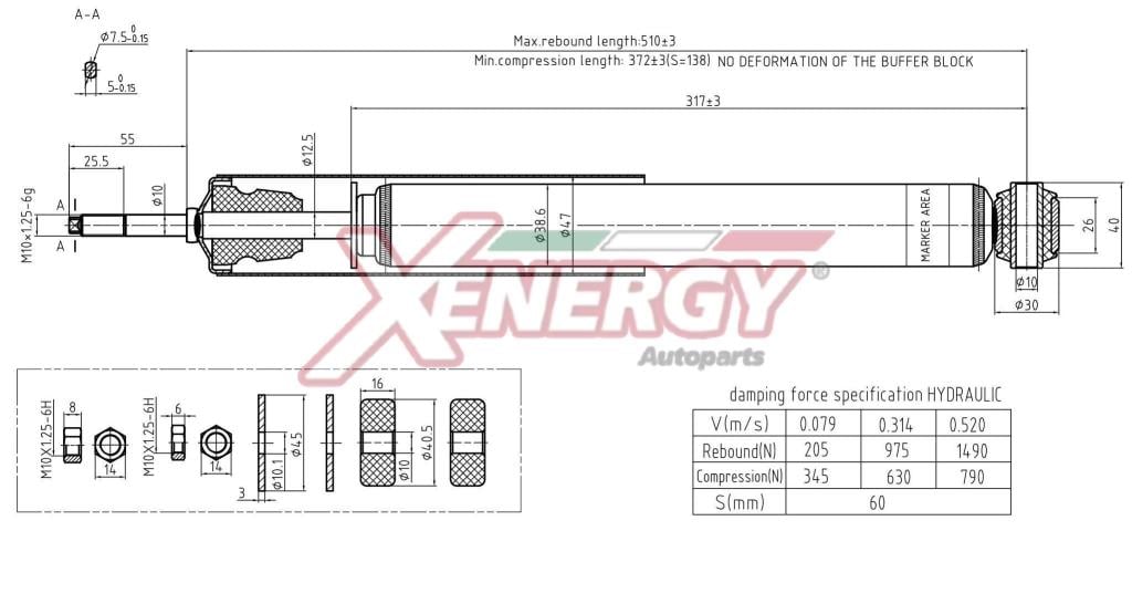 Amortecedores de choque XENERGY ref. X177553