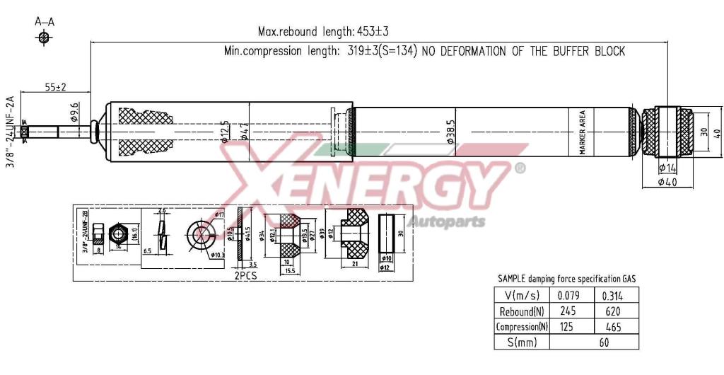 Amortecedores de choque XENERGY ref. X351343