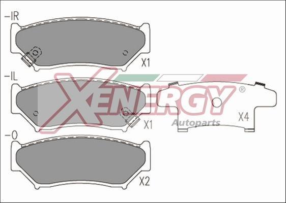 Jogo de 4 pastilhas de travão XENERGY ref. X40585
