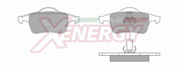 Jeu de 4 plaquettes de frein XENERGY ref. X40725