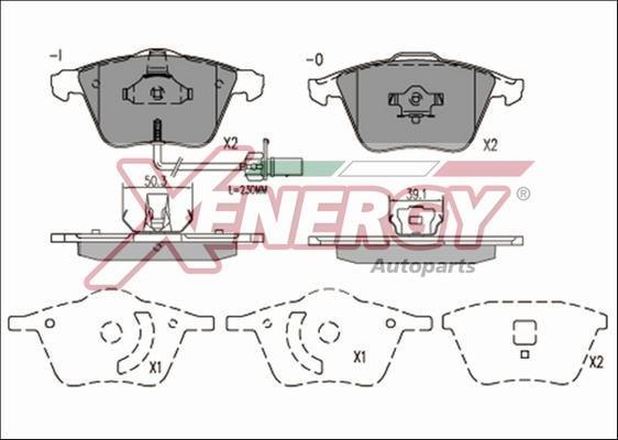 Jeu de 4 plaquettes de frein XENERGY ref. X40859