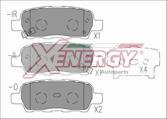 Jogo de 4 pastilhas de travão XENERGY ref. X40987