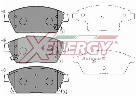 Jogo de 4 pastilhas de travão XENERGY ref. X41078