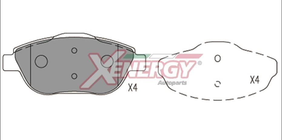 Jogo de 4 pastilhas de travão XENERGY ref. X41167