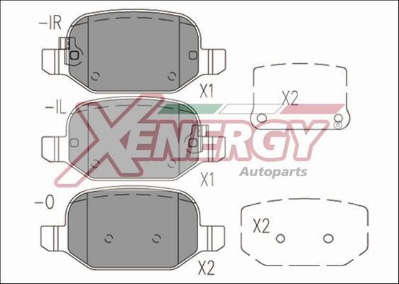 Jogo de 4 pastilhas de travão XENERGY ref. X41171