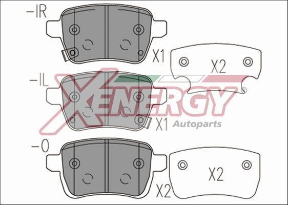 Jogo de 4 pastilhas de travão XENERGY ref. X41173