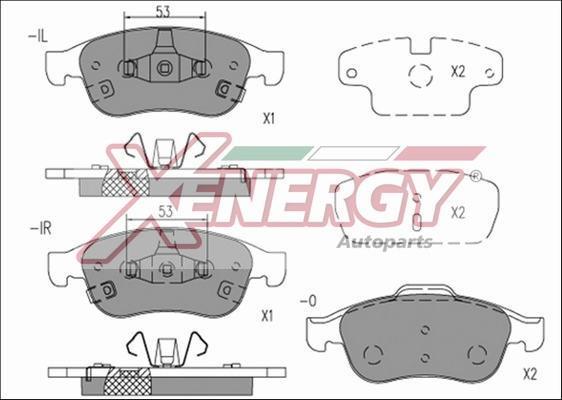 Jogo de 4 pastilhas de travão XENERGY ref. X41174