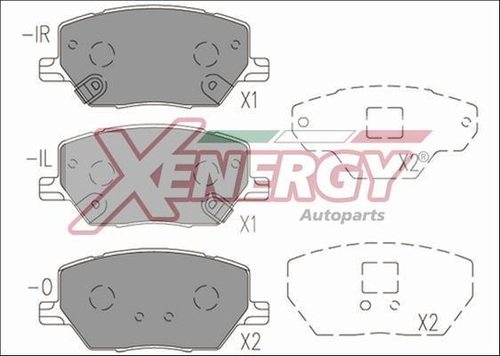Jogo de 4 pastilhas de travão XENERGY ref. X41175