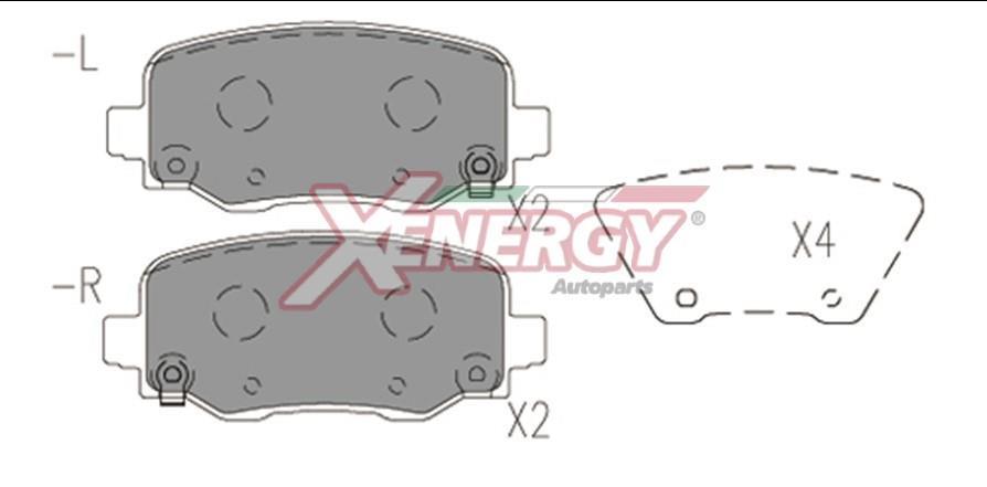Jogo de 4 pastilhas de travão XENERGY ref. X41176