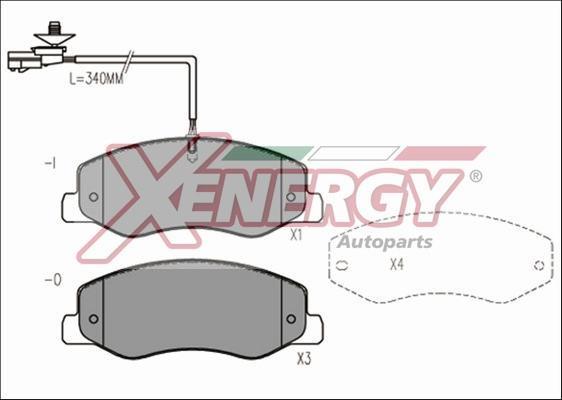 Jogo de 4 pastilhas de travão XENERGY ref. X41180