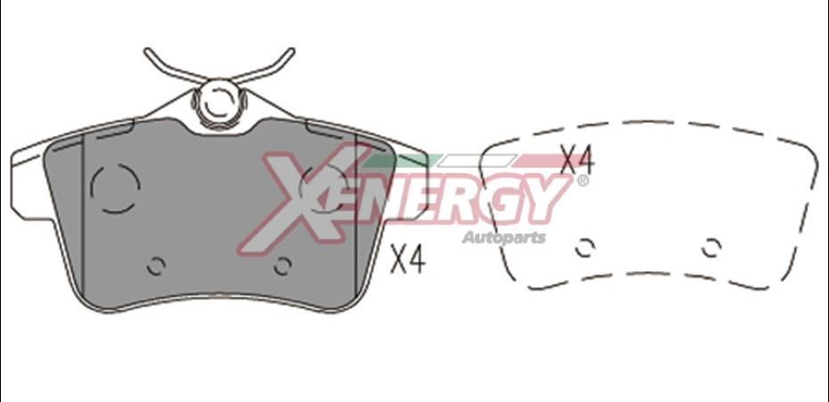 Jeu de 4 plaquettes de frein XENERGY ref. X41181