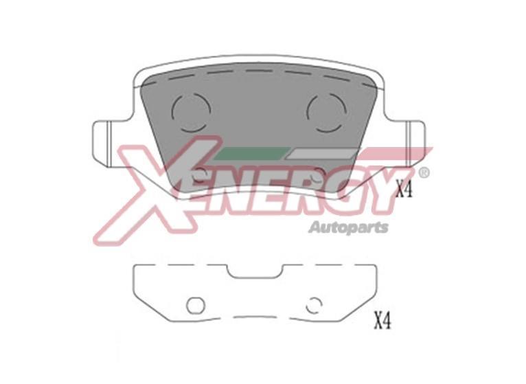 Jogo de 4 pastilhas de travão XENERGY ref. X41187