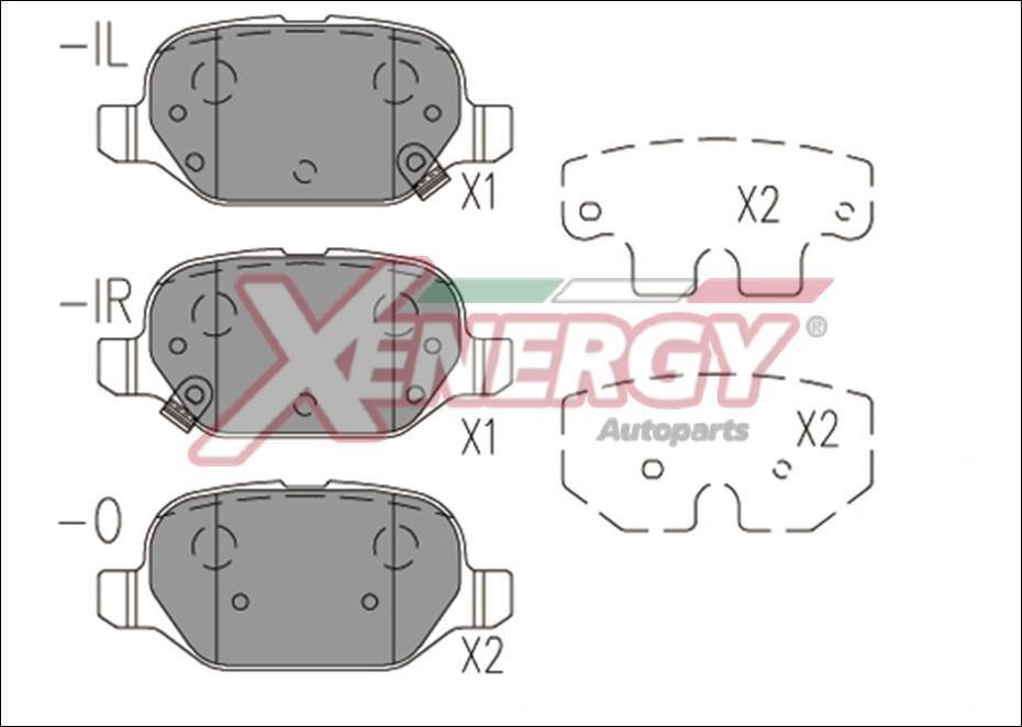 Jogo de 4 pastilhas de travão XENERGY ref. X41193