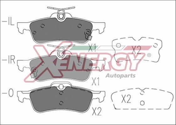 Jogo de 4 pastilhas de travão XENERGY ref. X41194