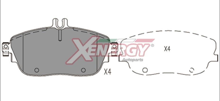 Jeu de 4 plaquettes de frein XENERGY ref. X41195
