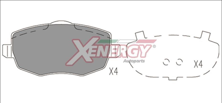 Jogo de 4 pastilhas de travão XENERGY ref. X41196
