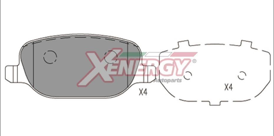 Jeu de 4 plaquettes de frein XENERGY ref. X41199