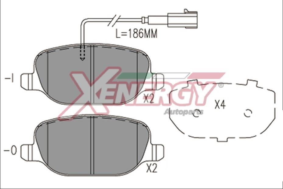 Jogo de 4 pastilhas de travão XENERGY ref. X41203