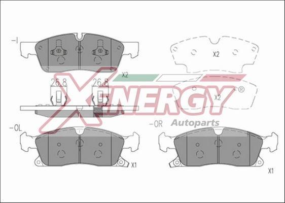 Jogo de 4 pastilhas de travão XENERGY X41204