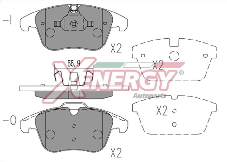 Jeu de 4 plaquettes de frein XENERGY ref. X41205