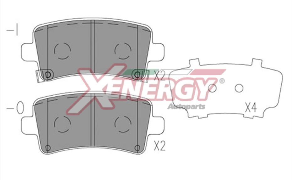 Jeu de 4 plaquettes de frein XENERGY ref. X41208