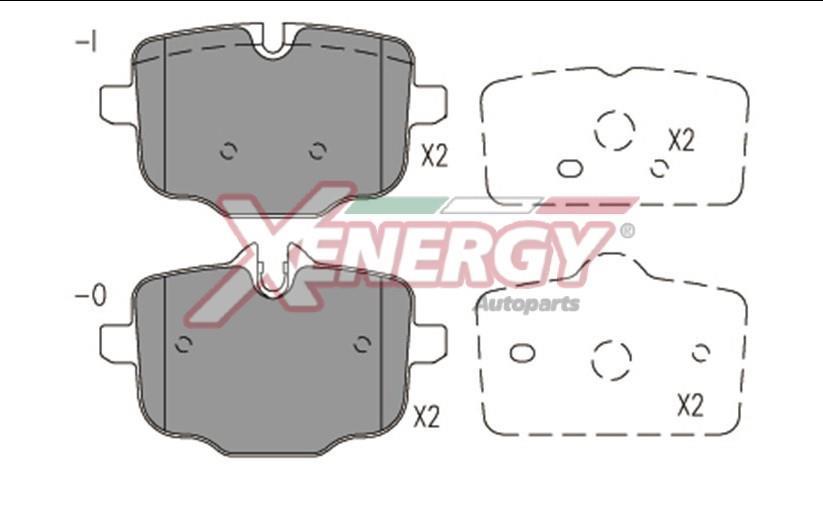 Jeu de 4 plaquettes de frein XENERGY ref. X41209