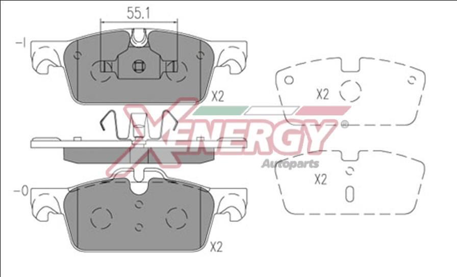 Jogo de 4 pastilhas de travão XENERGY ref. X41210