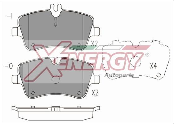 Jogo de 4 pastilhas de travão XENERGY ref. X41211