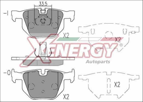 Jeu de 4 plaquettes de frein XENERGY X41213