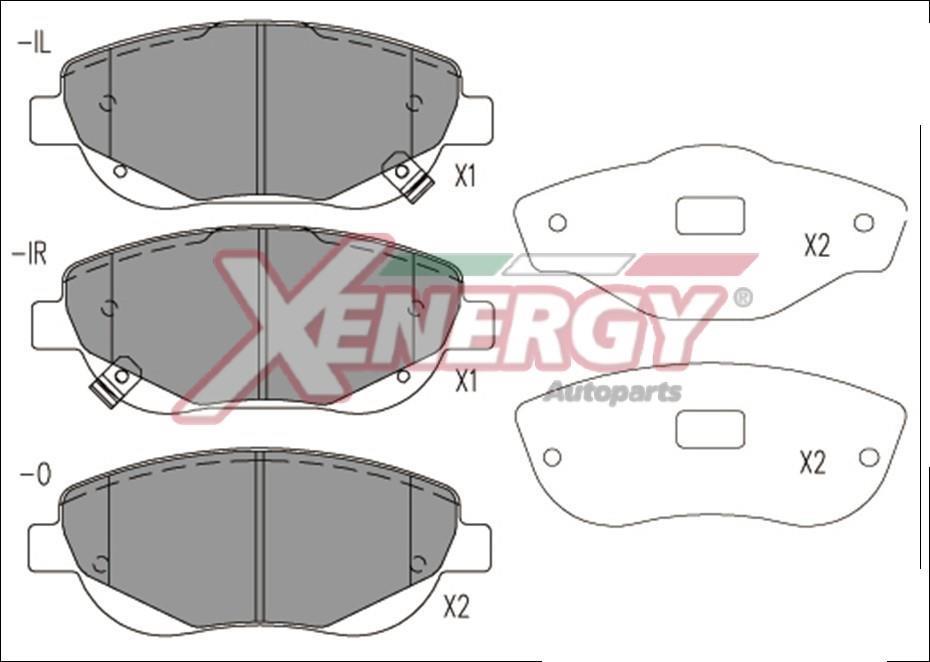 Jogo de 4 pastilhas de travão XENERGY ref. X41215