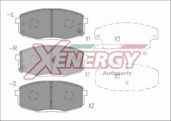 Jogo de 4 pastilhas de travão XENERGY ref. X41216