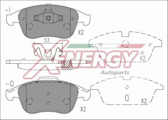 Jogo de 4 pastilhas de travão XENERGY ref. X41219