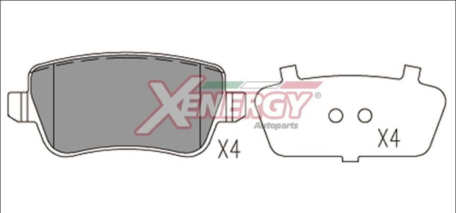 Jogo de 4 pastilhas de travão XENERGY ref. X41220