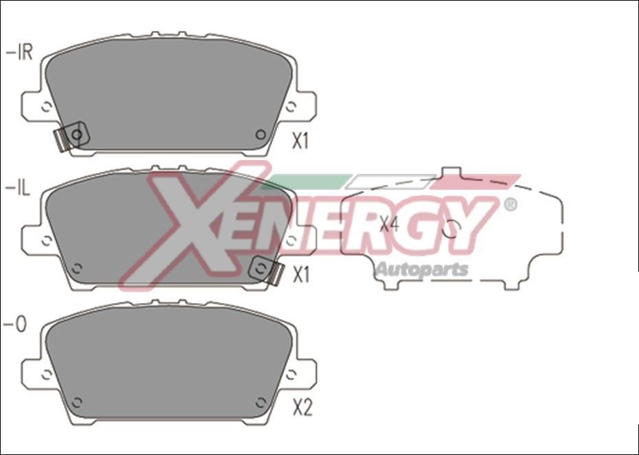 Jogo de 4 pastilhas de travão XENERGY ref. X41221