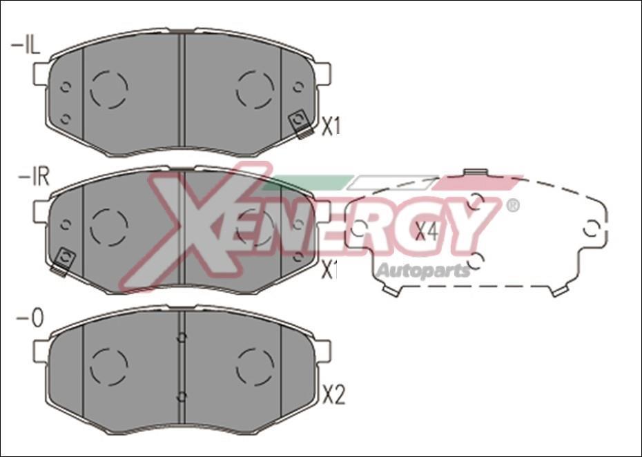 Jogo de 4 pastilhas de travão XENERGY ref. X41228