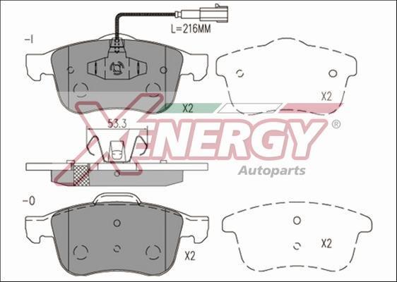 Jogo de 4 pastilhas de travão XENERGY ref. X41230