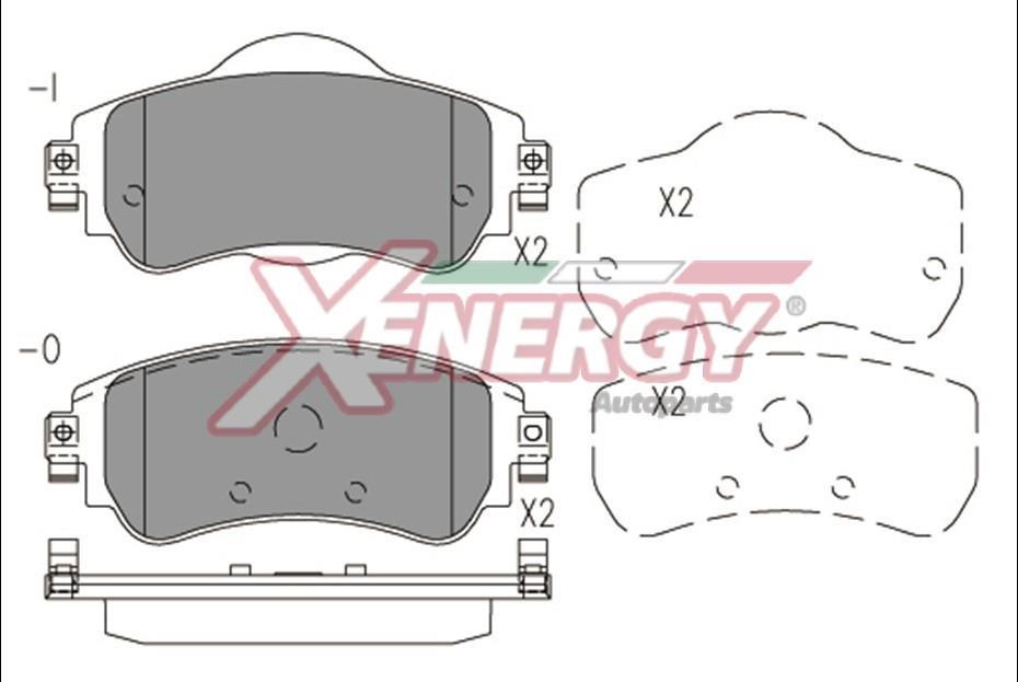 Jeu de 4 plaquettes de frein XENERGY ref. X41231