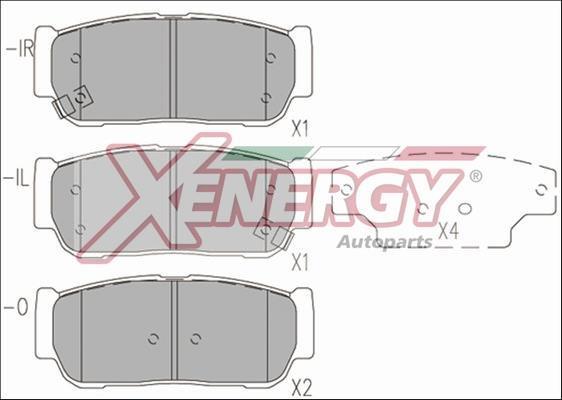 Jogo de 4 pastilhas de travão XENERGY ref. X41233
