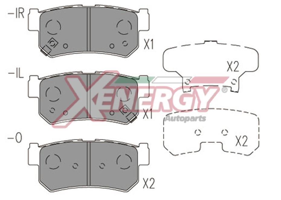 Jogo de 4 pastilhas de travão XENERGY ref. X41235