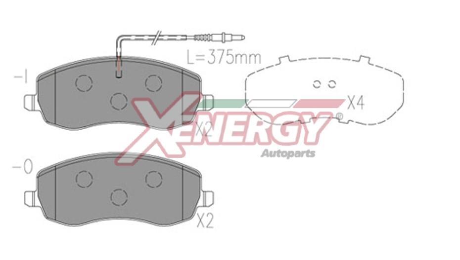 Jogo de 4 pastilhas de travão XENERGY ref. X41237