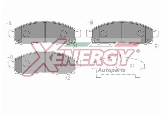 Jogo de 4 pastilhas de travão XENERGY ref. X41239