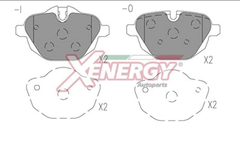 Jeu de 4 plaquettes de frein XENERGY ref. X41242
