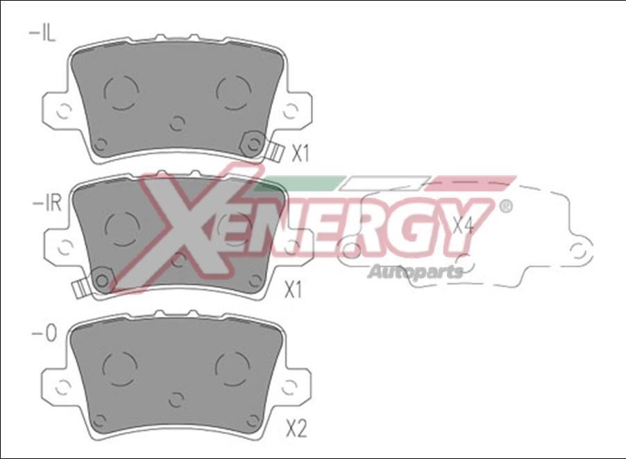 Jogo de 4 pastilhas de travão XENERGY ref. X41243