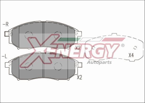 Jeu de 4 plaquettes de frein XENERGY ref. X41246