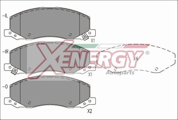 Jeu de 4 plaquettes de frein XENERGY ref. X41247