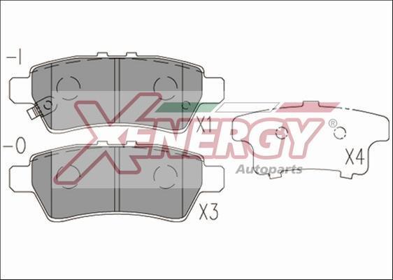 Jogo de 4 pastilhas de travão XENERGY ref. X41252