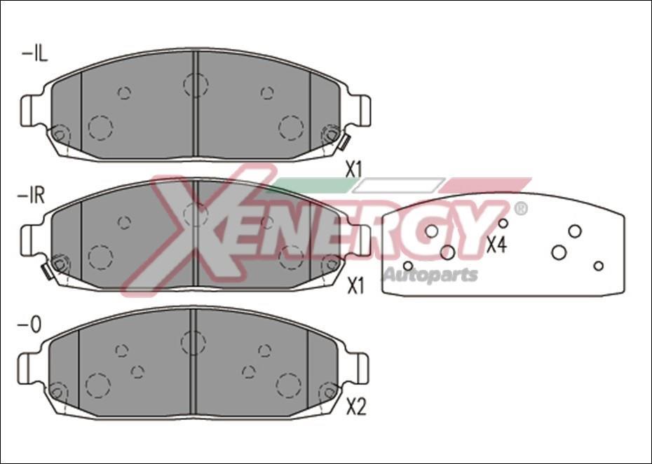 Jogo de 4 pastilhas de travão XENERGY ref. X41253