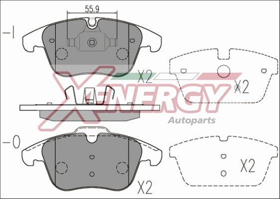 Jeu de 4 plaquettes de frein XENERGY ref. X41254
