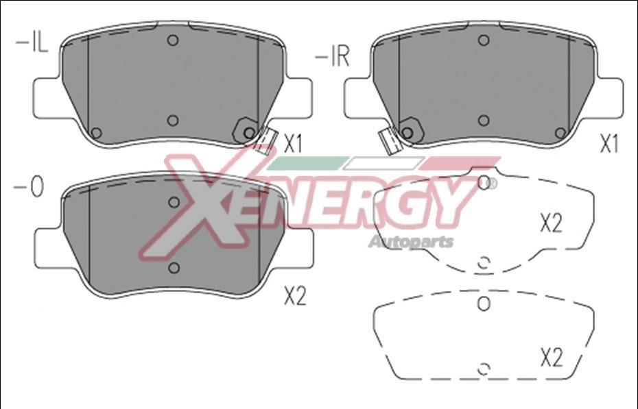 Jogo de 4 pastilhas de travão XENERGY ref. X41256